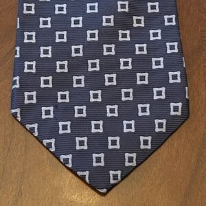 Vintage Brooks Brothers Makers Blue Pure Silk Woven In Italy Made In Usa